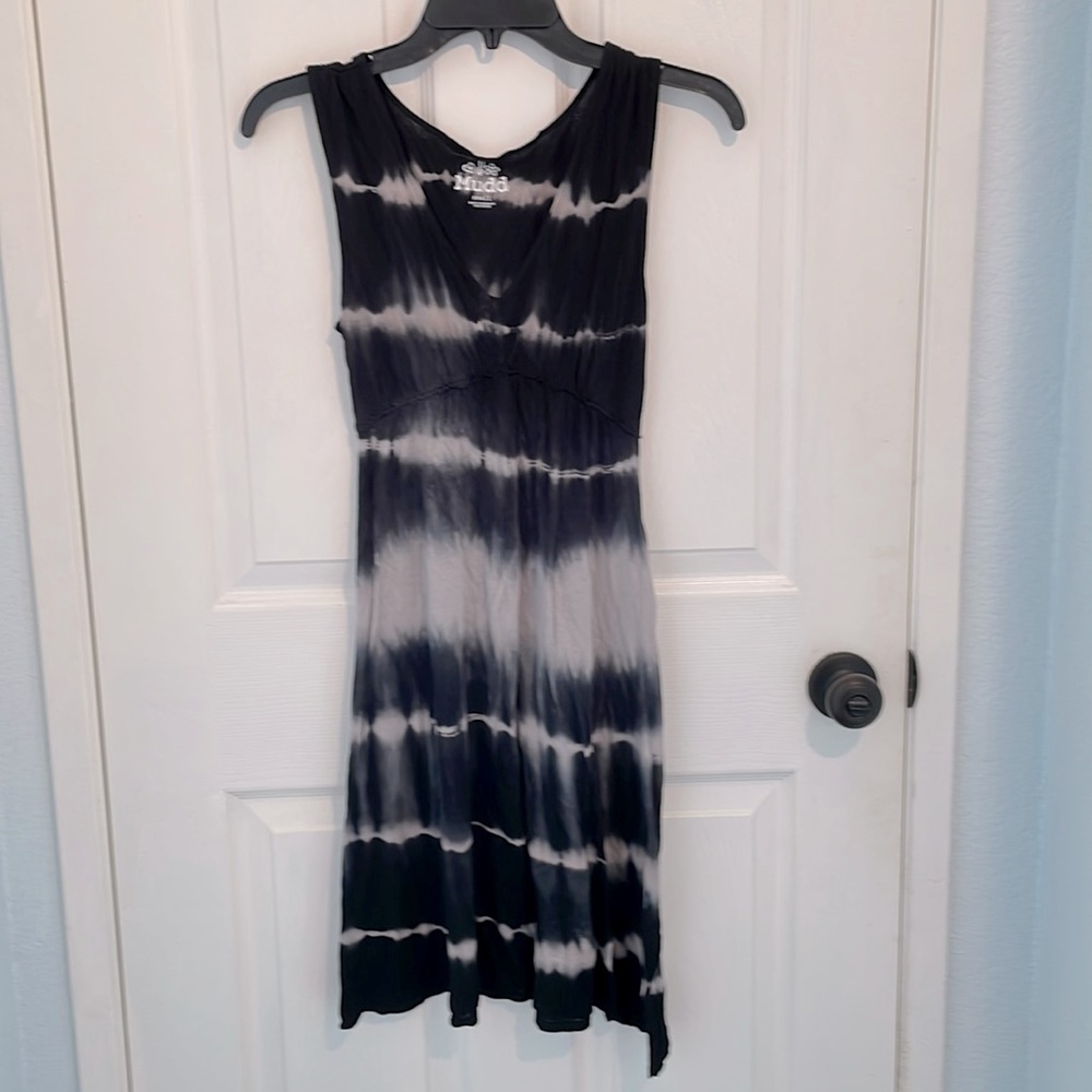 Mudd Sleeveless tie dye V-neck midi dress swim beach cover-up jersey
